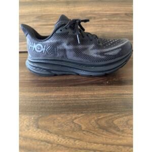 Size 9.5 woman's HOKA Clifton 9 Triple Black Women’s Running Shoes
